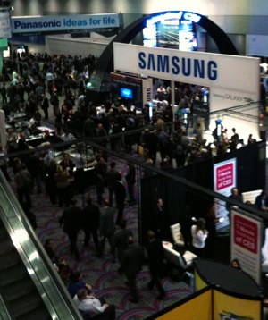 typical scene from CES, the Consumer Electronics Show